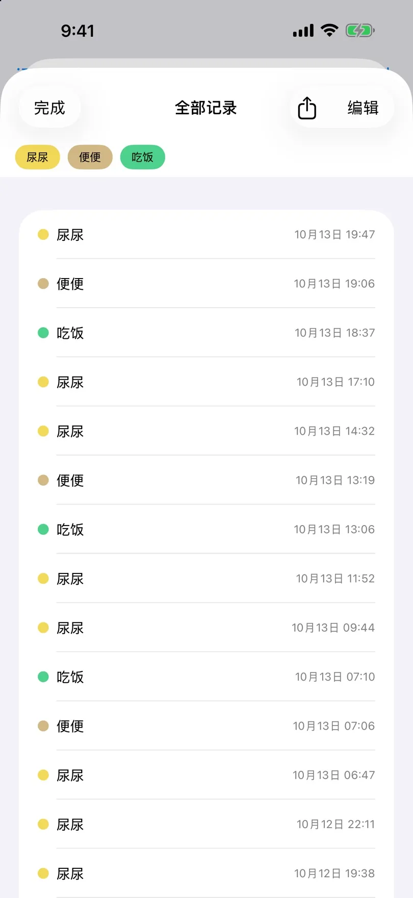 带日期和时间的全部记录