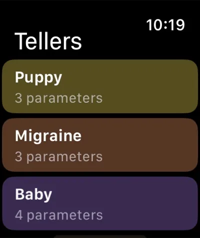 Tellerlijst op Apple Watch