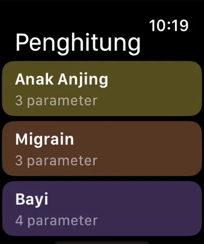Daftar penghitung di Apple Watch